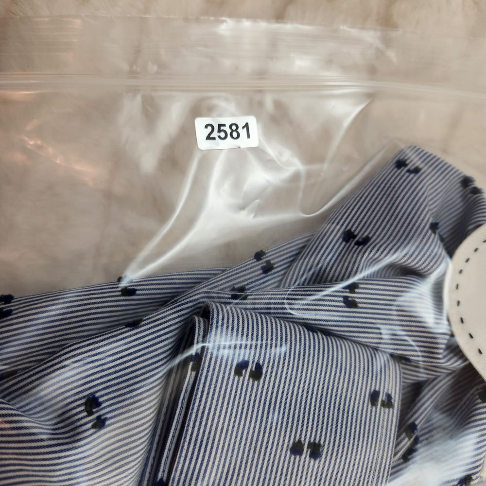 Brooks Brothers Blue Clip-Dot Button Down Dobby Shirt Dress Womens Sz 10 Luxury - Picture 11 of 11